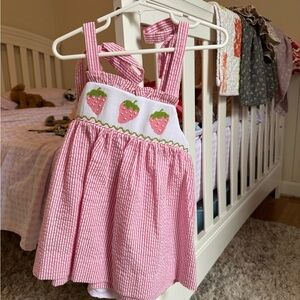 Stitchy Fish pink strawberry dress